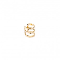 Boucle d'oreille triple EAR CUFF dorée & Torsadée LOVELY DAY BIJOUX