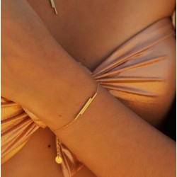 Bracelet chaîne fine ajustable JOY Or & Double barrettes