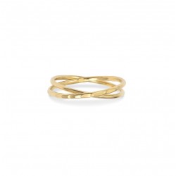 Bague fine NOMADES Or - Double anneaux enlacés & ouvragés Bdm Studio