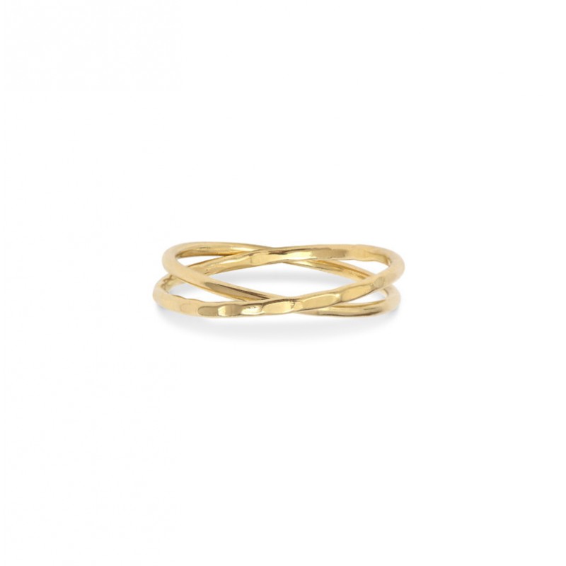 Bague fine NOMADES Or - Double anneaux enlacés & ouvragés Bdm Studio Bague fine NOMADES Or - Double anneaux enlacés & ouvragés Bdm Studio