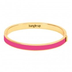 Bracelet jonc Bangle fermé doré - Email Rose Pitaya BANGLE UP