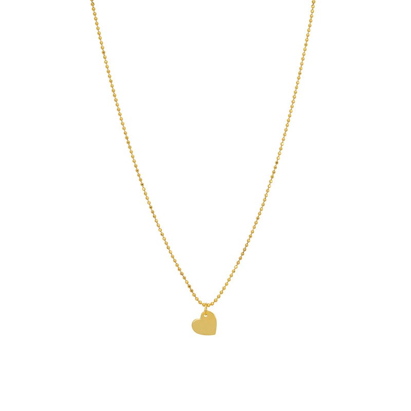 Collier chaîne fine boules CORAZON & Pendentif Cœur de Une à Une Collier chaîne fine boules CORAZON & Pendentif Cœur de Une à Une