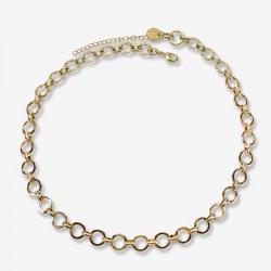 Collier chaîne court RONDEUR doré - Maillons & Jaserons ronds lisses designs CHORANGE