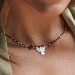 Collier BIRDY Hématites...