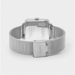 Montre Tétragone Mesh Blue, couleur argent, cadran carré bleu