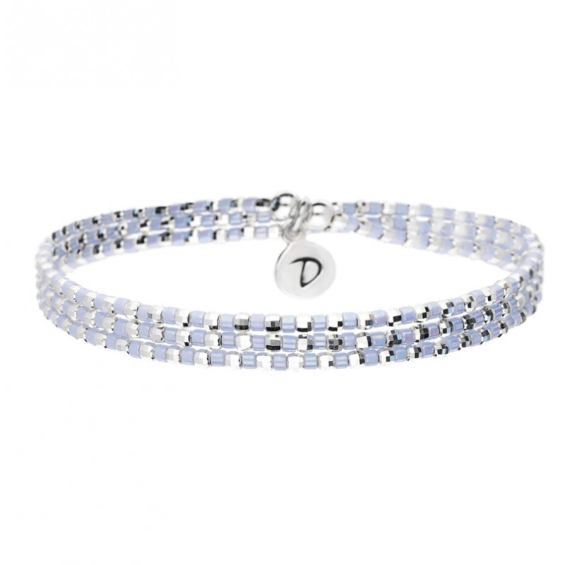 Bracelet argent élastique «adorable» - gris brillant - Bijoux Les