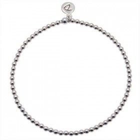 Bracelet élastiqué Le Classique - Boules 2,5 mm en argent