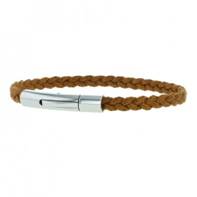 Bracelet homme Coton Tressé serré plat - Camel de Loop and Co