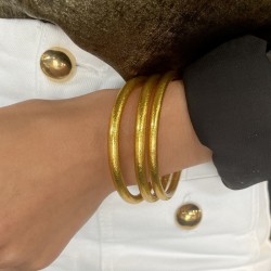 Bracelet Jonc Bouddhiste Chance TRESSE GOLD - Or TAILLE M