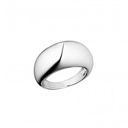 Bague Large en Argent - Anneau lisse bombé dodu - CANYON