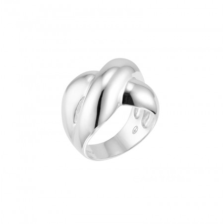 Bague Argent Entourage Pierre Verte et Pavage Blanc