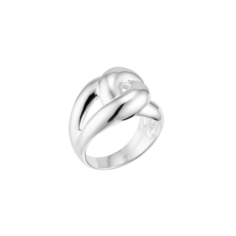 Bague Large en Argent Deux ganses dodues emm l es TAILLE 52