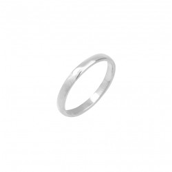 Bague Fine en Argent - Alliance tube lisse et rond moyen - CANYON