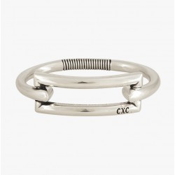 Bracelet Jonc fermé CAMELIA Argent & Longue boucle design - CXC
