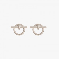 Boucles d'oreilles Puces Créoles Argent - Anneaux & Barres transversales design - CXC