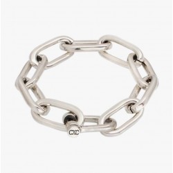 Bracelet Gourmette métal - Maillons marins allongés & Manille design CXC