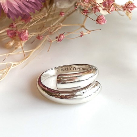Bague Ancienne En Argent Massif 925, Taille 48, Style Jonc Croisé - Occasion