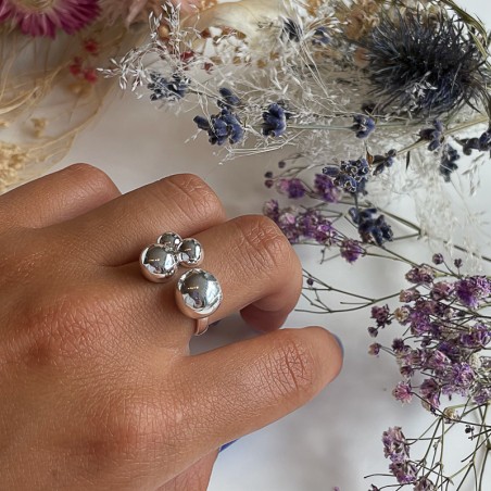 Ancienne Bague Argent Massif 925 – Jonc Alliance Créateur, Style Dôme, Taille 64