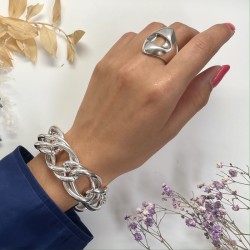 Grosse bague Métal signée Ciclon - Bijoux espagnols