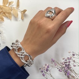 Grosse bague Métal signée Ciclon - Bijoux espagnols