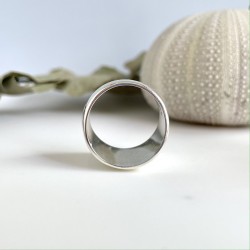 Bague large en Argent - Anneau lisse & plat TAILLE 56