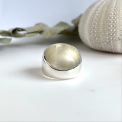 Bague large en Argent - Anneau lisse & plat TAILLE 60