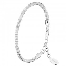 Bracelet Jonc souple en argent - Maille Framboisine design 3 mm CANYON