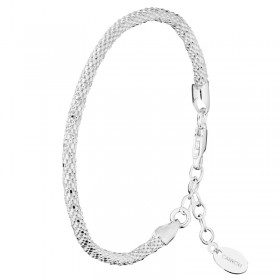 Bracelet Jonc souple en argent - Maille Framboisine design 3 mm CANYON