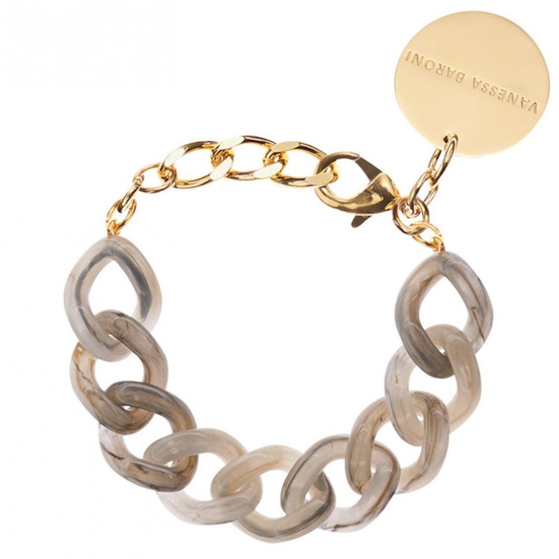 Kaiia - Bracelet à maillons chunky contrastants - Doré et argenté Kaiia - Bracelet à maillons chunky contrastants - Doré et argenté