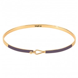 Bracelet Jonc fermé fin Lily FIGUE doré - Fermoir crochet BANGLE UP