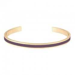 Bracelet jonc ouvert Bangle - Laiton doré & Email figue BANGLE UP