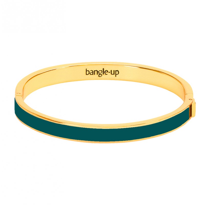 Bracelet jonc Bangle fermé doré - Email Bleu Parma BANGLE UP