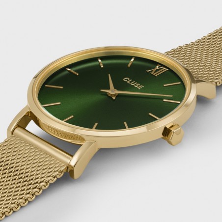 Montre à Aiguilles Dorée Avec Centre Vert - Neuf Sans étiquette - Sans Marque