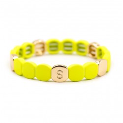 Bracelet élastiqué COLORFULMAT Jaune Fluo  - Simone à Bordeaux