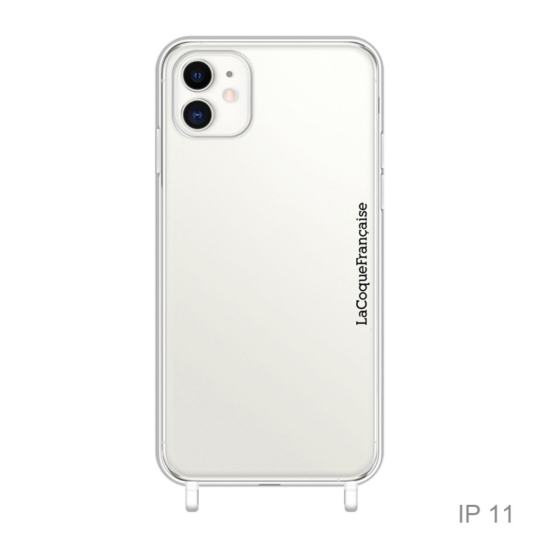 Coque Iphone Silicone transparente pour Bandoulières - divers modèles Lettres iPhone 11