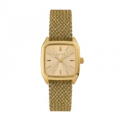 Montre PRIMA NOVA CHAMPAGNE cadran carré doré & bracelet tressé signée LAPS
