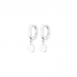 Boucles d'oreilles Mini Créoles Argent & Mini pastille - CANYON