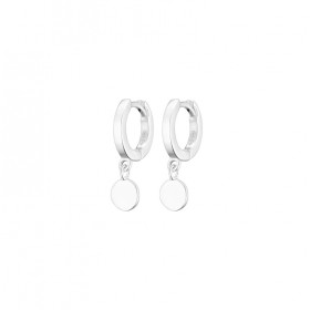 Boucles d'oreilles Mini Créoles Argent & Mini pastille - CANYON