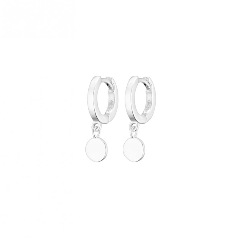 Boucles d'oreilles Mini Créoles Argent & Mini pastille - CANYON