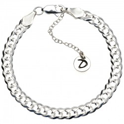 Bracelet fin GOURMETTE tout en argent signé DORIANE Bijoux