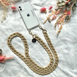 Accessoire de mode pour téléphone - beige