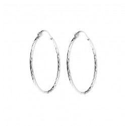 Boucles d'oreilles Créoles Argent ARRIFANA rondes - 3 cm - DORIANE Bijoux