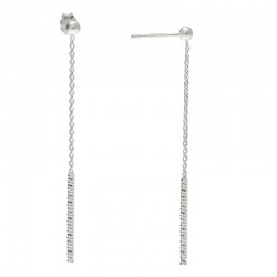Boucles d'oreilles Pendantes Argent Tubes DIAMONDS - DIAMONDS