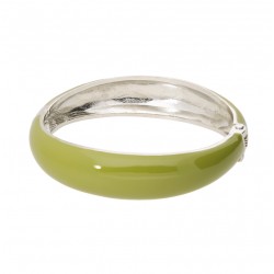 Bracelet Jonc Amok UNI Argent - Email Tilleul - ARGELOUSE