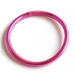 Bracelet Jonc Bouddhiste à mantra ROSE Fuchsia épais LA BLONDE AUX BIJOUX