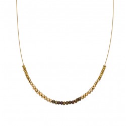 Collier câble DEEP SEA Or - Fins & Pyrites - Une à Une