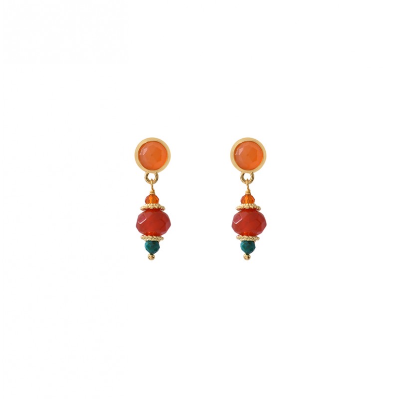 Boucles D'oreilles Vintage Style Satellite - Occasion, Design Rétro