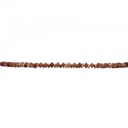 Bracelet cordons VIOLET tressé perles dorées & Pink tourmalines - LeJu London