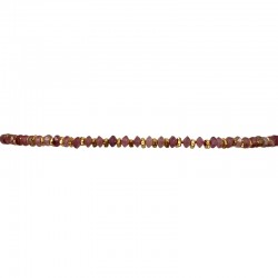 Bracelet cordons VIOLET tressé perles dorées & Pink tourmalines - LeJu London