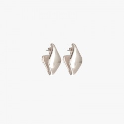 Boucles d'oreilles Argent, puces & Etrier galbé - petit modèle - CXC
